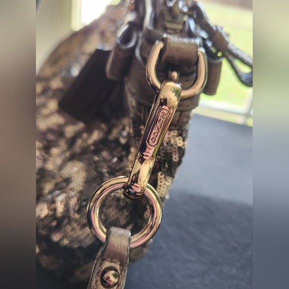 Coach Madison Sophia Ocelot Sequin Satchel Crossbody Mini (18638) RARE! - Picture 10 of 16